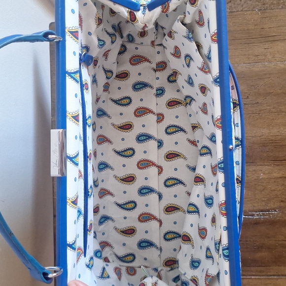 Vera Bradley 🌊Marina Paisley Barbara Frame Quilted Bag and Wallet Set - Picture 7 of 11